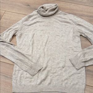 Women’s Beige Turtleneck Sweater